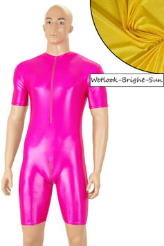 Herren Wetlook Ganzanzug kurze Ärmel kurze Beine FRV+SRV bright-sun