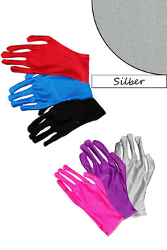 Kurze Handschuhe silber