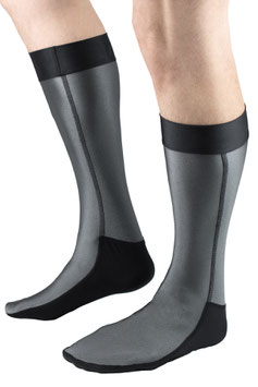 Socken mittellang Anthrazit mit schwarzer Sohle