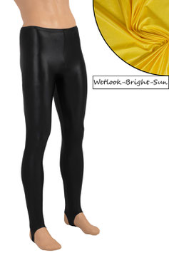 Herren Wetlook Leggings mit Steg bright-sun