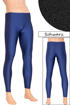 Herren Leggings mit Schritt-RV schwarz