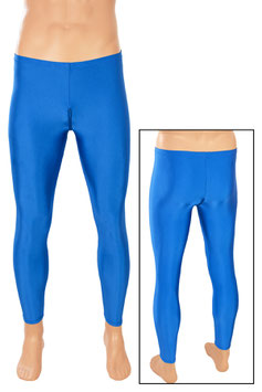 Herren Leggings mit Schritt-RV royalblau