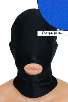 Kopfhaube (Maske) royalblau, Mund offen