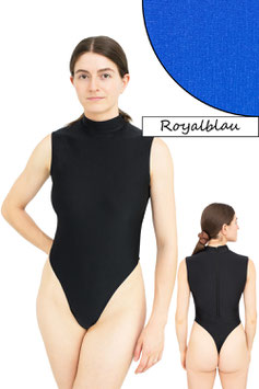 Damen Stringbody RRV+Kragen ohne Ärmel royalblau