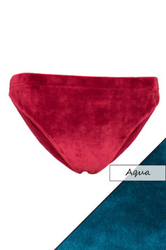 Damen Samt Slip aqua