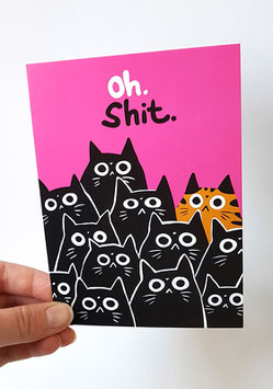 Postkarte "Oh Shit", Format: Din A6