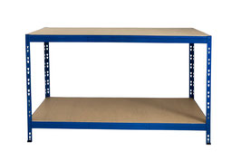 Arbeitstisch Lyon blau oder schwarz 90 x 150 x 50 cm: Ihr stabiler und flexibler Ordnungshelfer!