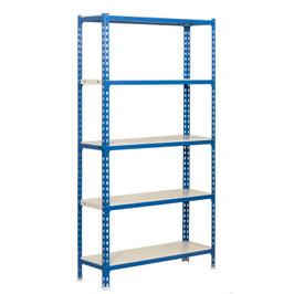 Metallregal blau / weiss