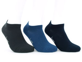 3 Paar "Bambus" Sneaker Socken Blau