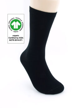 1 Paar Bio-Baumwolle Socken schwarz