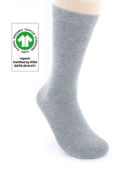 1 Paar Bio-Baumwolle Socken grau