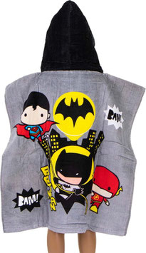 Badponcho Batman Junior 60 X 120 Cm Katoen Grijs