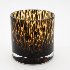 Windlicht Leopard aus Glas