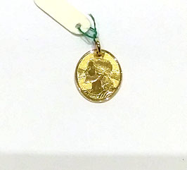 Ciondolo Medaglia Cristo oro 750/1000 giallo.