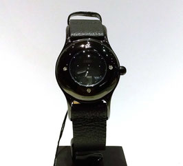 Orologio Zzero in acciaio PVD nero e 4 diamanti naturali.