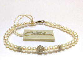 Bracciale Miluna perle freshwater e oro 750/1000.