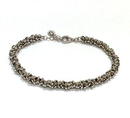 Bracciale donna argento 925/1000 rodiato.