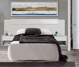 Cabezal con mesitas 29cm CASABLANCA 200cm para camas de 135cm.