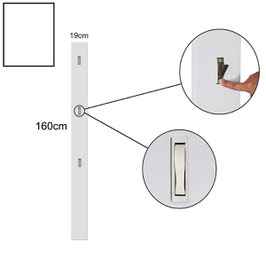 Perchero de pared vertical 160cm Especial 3 GANCHOS OCULTOS - Color Blanco Soft.