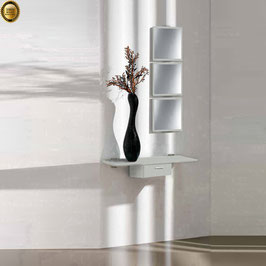 Recibidor diseño XICÓTE 80cm (Sobre madera) - Color Aluminio Titán.