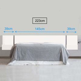 Cabezal con mesitas AÍDA, para somier de 135cm - Mesitas 39cm