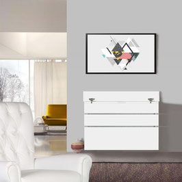 Cubre radiador flotante ARCÓN 120cm - Blanco Soft