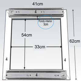 Tapa cuadro eléctrico corredera 41x62cm - MDF (Para lacar/pintar)