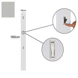 Perchero de pared vertical 160cm Especial 3 GANCHOS OCULTOS - Color Aluminio Titán.
