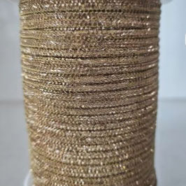 Cordino Strass 4mm Bianco/Champagne 1 metro