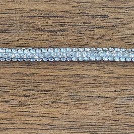 Cordino Strass 4mm Bianco/Crystal 1 metro