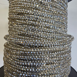 Cordino Strass 6mm Bianco/Crystal 1 metro