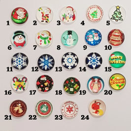 Cabochon Natale Vetro 12mm (soggetti misti)