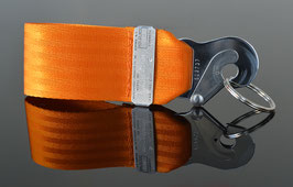 Flight OPS Key Chain -orange - alu Plakette - mit Gürtelschlaufe!!