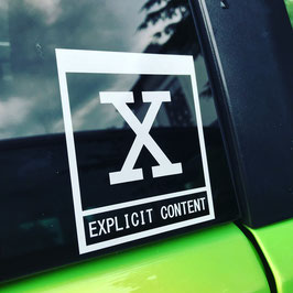 Explicit Content Sticker (weiß)