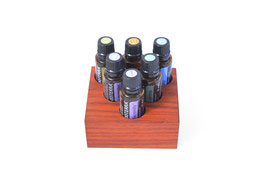 Padoukholz Design Display Doterra/Primavera für 6 ätherische Öle 15 ml Fl. Nr.7