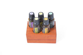 Padoukholz Design Display Doterra/Primavera für 5 ätherische Öle 15 ml Fl. Nr.8