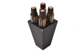 Grenadilholz Design Display Doterra/Primavera für 4 oder 1 ätherisches Öl von dōTERRA 15 ml Fl. Nr.1