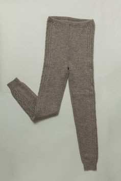 ヤクナチュラルウールレギンスライトブラウン Yak leggins light brown