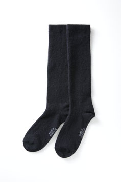 ひつじナチュラルウール膝下黒薄手  Sheep natural wool socks black
