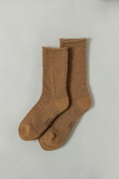 無地ラクダウールソックス  足首ゆったり　CAMEL WOOL SOCKS   希少！優れた保温力！ふんわりあったか！