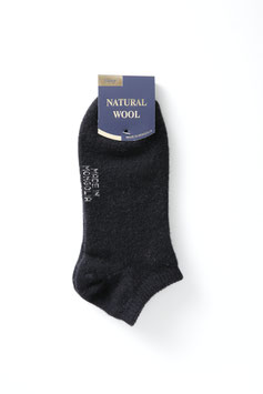 ひつじナチュラルウール (黒薄手・スポーツ)  Sheepwool socks 羊毛靴下　保温性抜群・蒸れない・あったか！