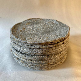 TORTILLAS  DE NIXTAMAL DE BOLITA AZUL ORGÁNICO. 500 grs