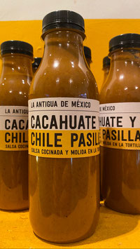 SALSA CACAHUATE Y CHILE PASILLA
