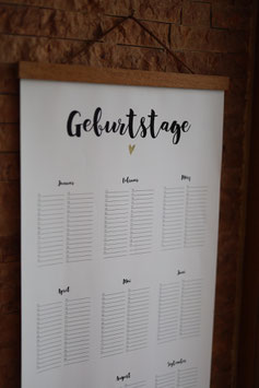Geburtstagskalender groß