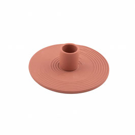 Bougeoir en céramique vieux rose