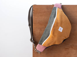 Sac en bandoulière bi-couleur velours