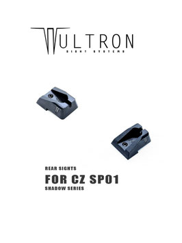 WULTRON Tacca di mira per CZ Shadow SP01 codice: 1000260