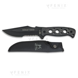 Pugnale K25 man. carbonio forato lama 13,5cm 31824