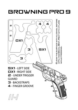 DECAL GRIP (Nastro Grippante Adesivo) per BROWNING PRO 9 codice: 1000256
