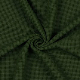 BIO Waffel Jersey in der Farbe Army Green